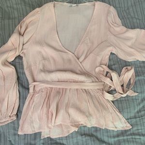 american eagle wrap babydoll top